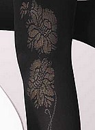 Tights with flowers on calf